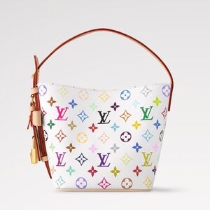 Louis Vuitton White Multicolor Monogram Shoulder Bag